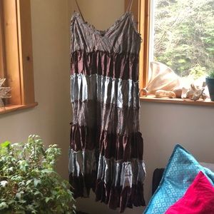 Guess satin boho dress L